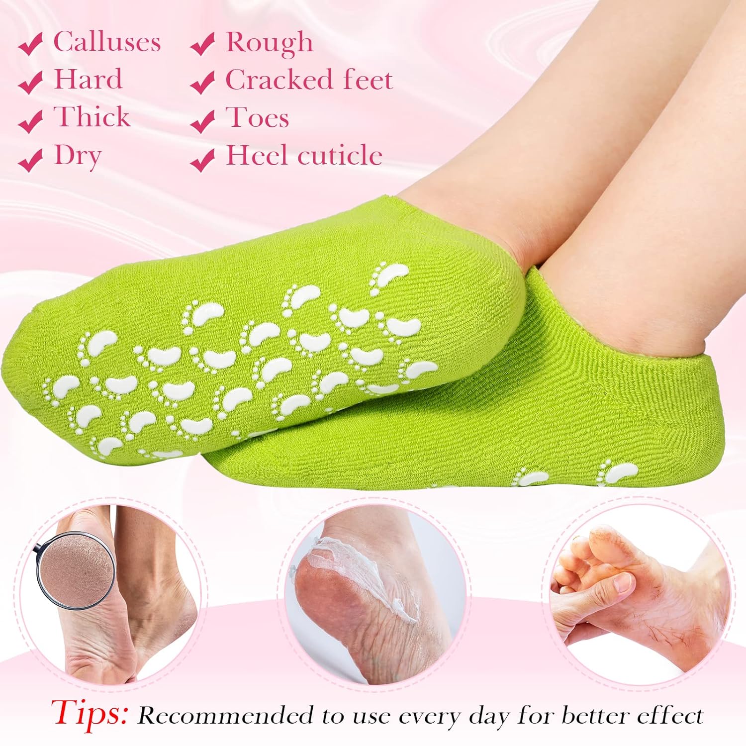 0520 Socks Soft Socks for Repairing and Softening Dry Cracked Feet Skins Comfortable Socks (No Box Packing / Without Gel Socks) 0520 Socks Soft Socks for Repairing and Softening Dry Cracked Feet Skins Comfortable Socks (No Box Packing / Without Gel Socks)